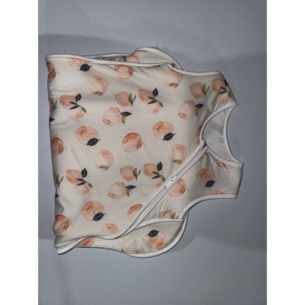 Copper Pearl Wearable Blanket Sleep Sack Peach Fruit Print Zipper 6-12M